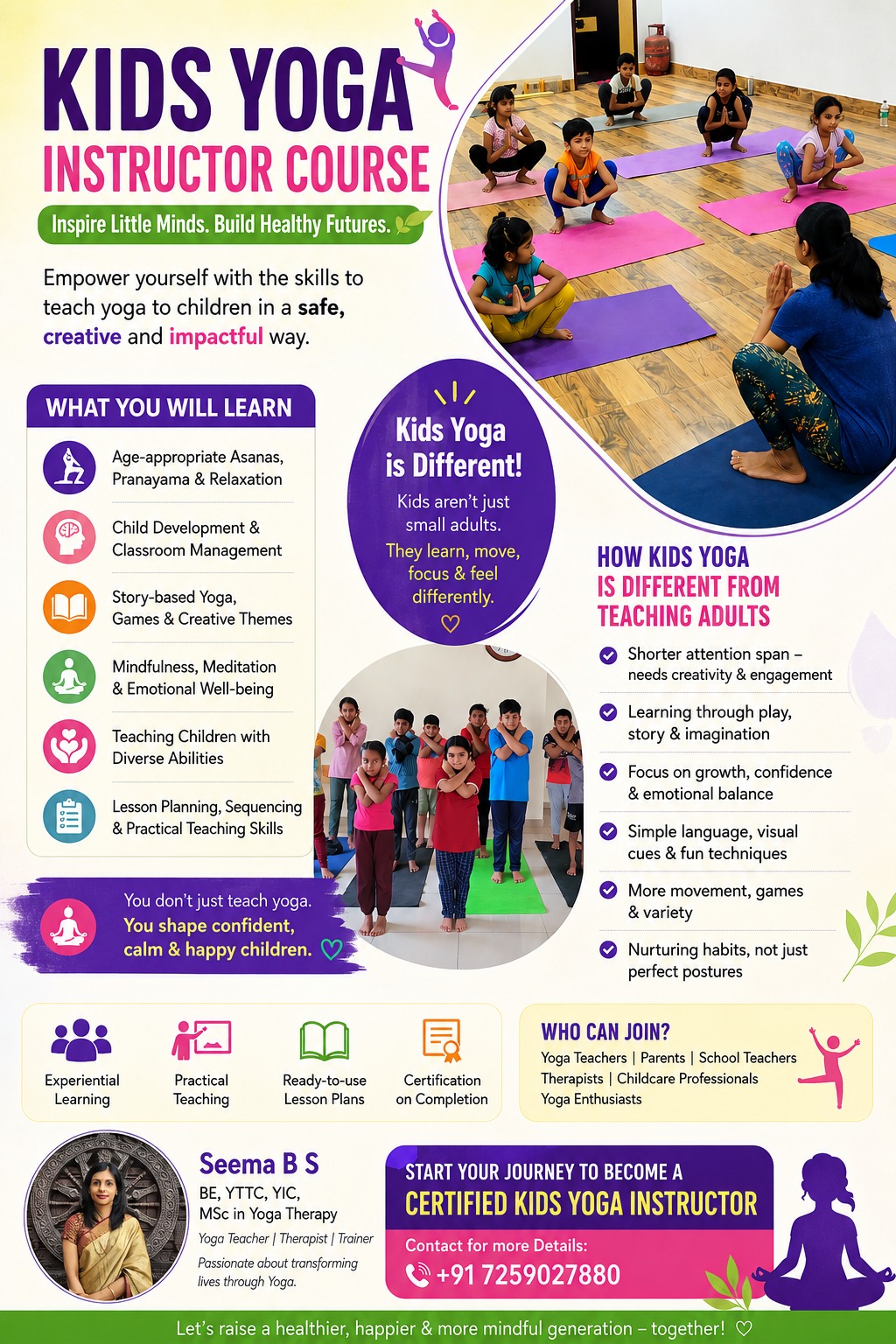 Kids Yoga Instructor Course Flyer
